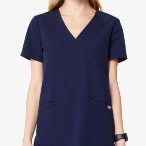 FIGS Navy Blue Casma 3-Pocket Scrub Top